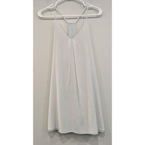 Alice + Olivia Fierra Y-Back Silk Mini Lined Dress in Aqua Size XS